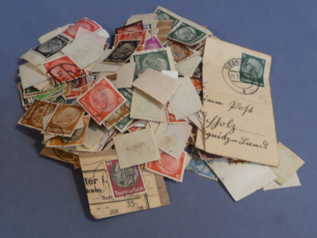 Original Nazi Era German Set of USED Hindenburg Stamps, 327 Total