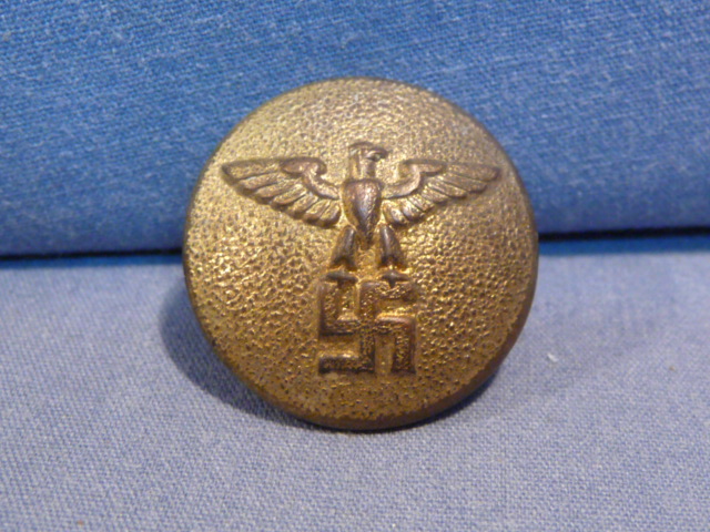 Original Nazi Era German NSDAP GOLD Tunic Button, 21mm