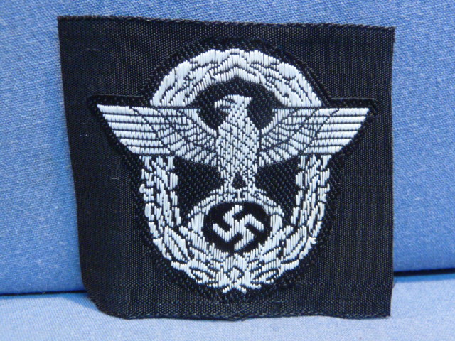 Original WWII German Panzer Police M43/Overseas Cap Insignia