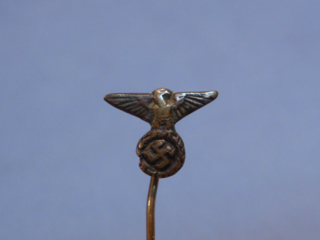 Original Nazi Era German Metal NSDAP Eagle Stick Pin, 11mm