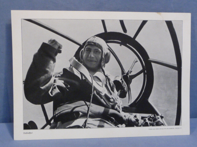Original WWII German Military Themed Print, Direct Hit!