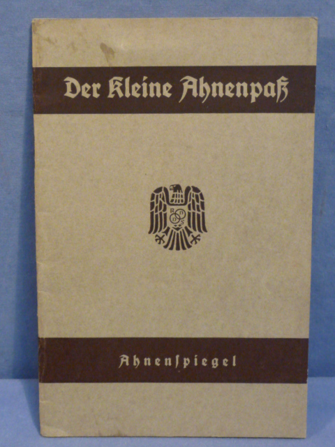 Original WWII German Der Kleine Ahnenpa (Small Family Tree) Book, UNUSED