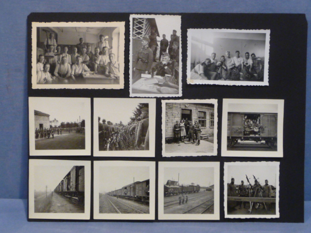 Original WWII German Photographs Lot on Backing, 21 TOTAL