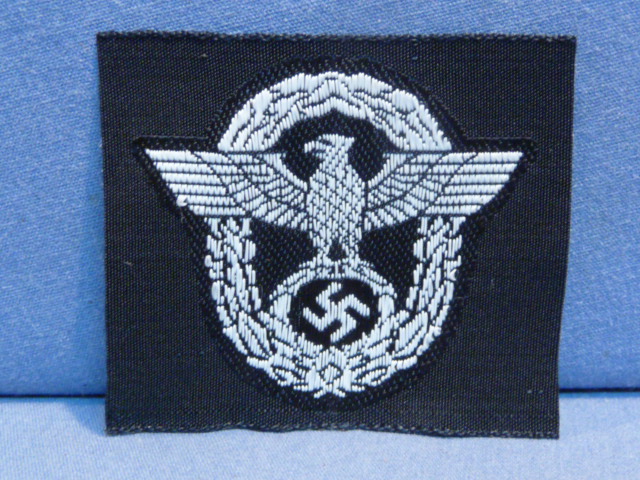 Original WWII German Panzer Police M43/Overseas Cap Insignia