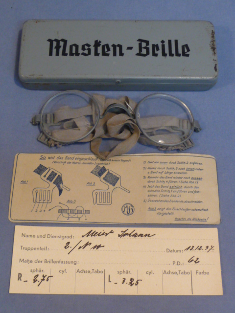Original WWII German Masken-Brille (Gas Mask Glasses)
