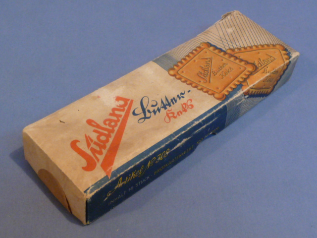 Original WWII German Soldier's Ration Item, Südland Butter Keks Box