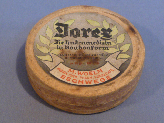 Original WWII Era German Dorer Cough Medicine in Candy Form Container