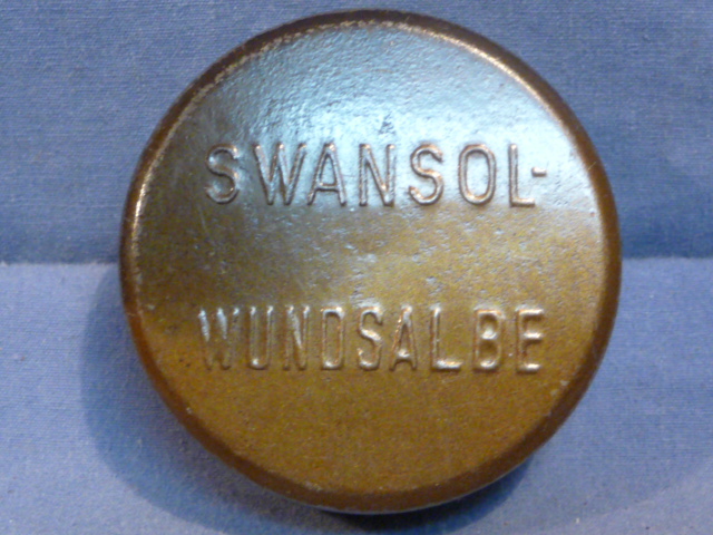Original WWII Era German WOUND OINTMENT Tin, SWANSOL - WUNDSALBE