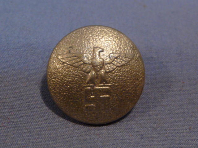Original Nazi Era German NSDAP GOLD Tunic Button, 21mm