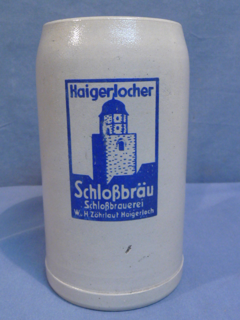 Original WWII or Pre-War German Haigerlocher Schloßbräu Beer Stein