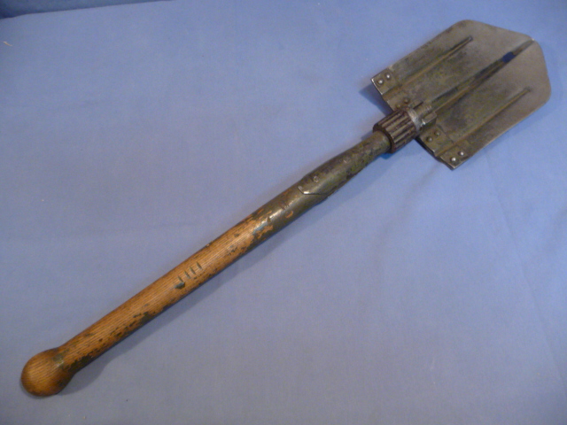 Original WWII German Soldier's Folding Shovel, Minor Damage