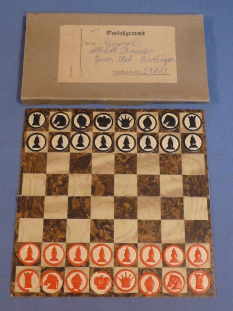 HOLD! Original WWII German Soldier's Feldpost Chess Game