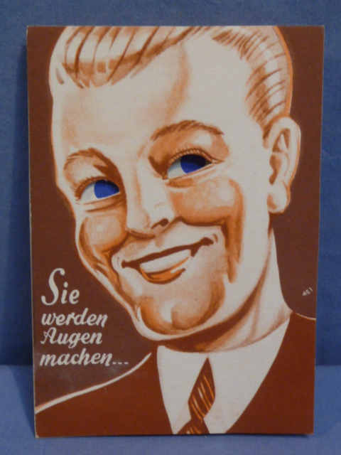 Original WWII Era German Shaving Items Sales Brochure, Razor Soap Blades Brush
