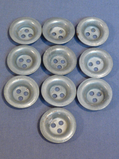 Original WWII German Used Zeltbahn Buttons, Set of 10
