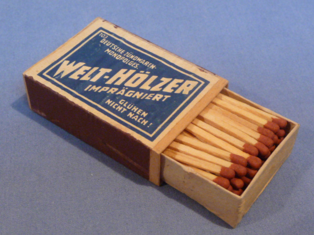 Original WWII German Box of Matches, Welt-Hölzer