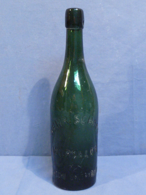 Original WWII German 1939 Dated SCHAPS Bottle, WÜRSELEN