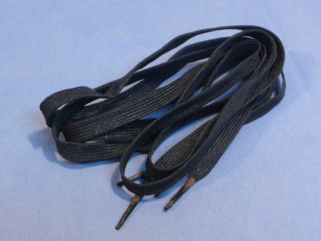 Original WWII German BLACK 100cm Shoe Laces, Pair
