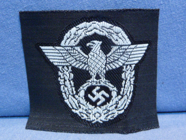 Original WWII German Panzer Police M43/Overseas Cap Insignia