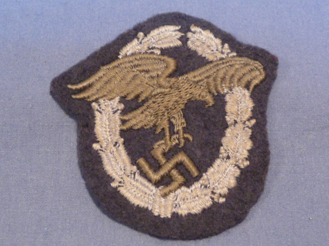 Original WWII German Luftwaffe EM/NCO Observer's Badge in Cloth