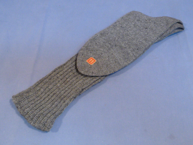 Original WWII Era German Gray Wool Socks, ONE Pair