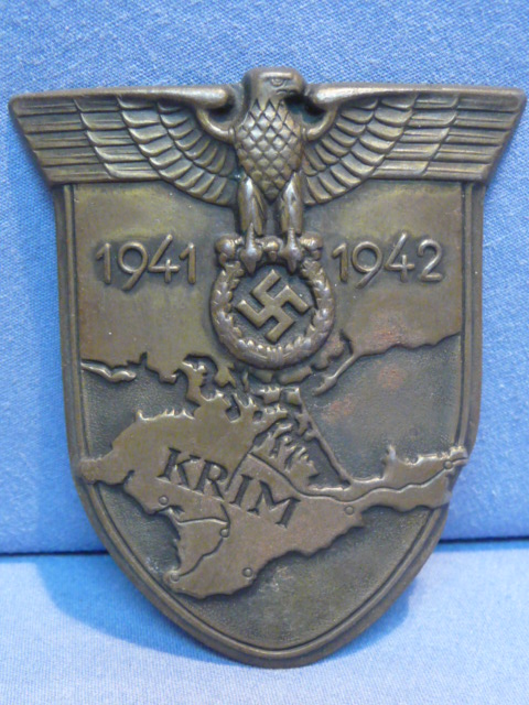 Original WWII German Crimean (Krim) Campaign Shield, Incomplete