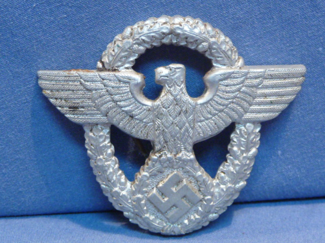 Original 1938 German Police Visor Cap Eagle, Incomplete