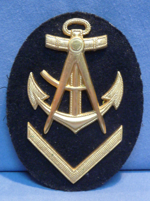 Original WWII German Kriegsmarine (Navy) Senior Carpenter NCO's Career Sleeve Insignia