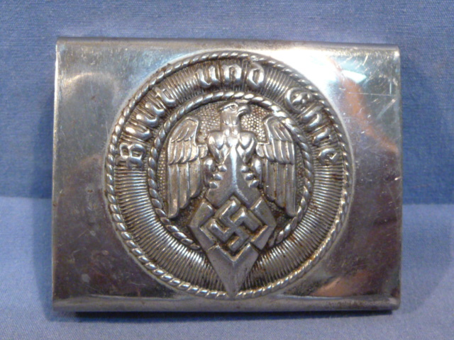 Original WWII German Early Hitler Youth (HJ) Belt Buckle, Well Marked!