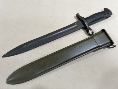 Original WWII US M1 Garand Bayonet and Scabbard, UFH