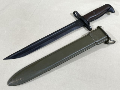 Original WWII US M1 Garand Bayonet and Scabbard, UC Cut-Down 1942