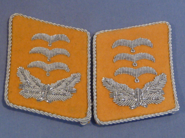 REPRODUCTION? WWII German Luftwaffe Flight/Fallschirmjger Hauptmann Collar Tabs, Pair