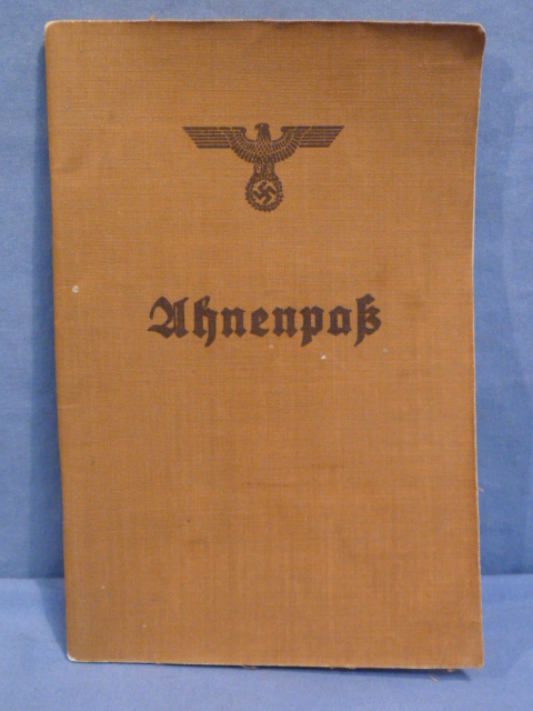 Original WWII German Ahnenpa (Family Tree) Book, UNUSED