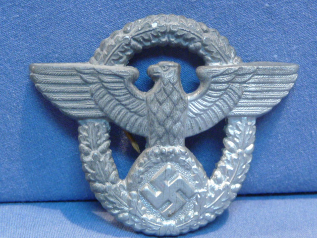 Original Nazi Era German Police Visor Cap Eagle