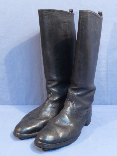 Original WWII German Officers Tall Boots, Large Sized Pair