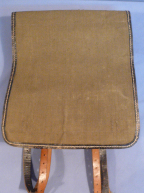HOLD! Original WWII German Late-War M34 Pack (Tornister) with Cloth Flap, 1944 DATED