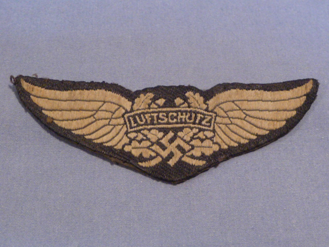 Original Nazi Era German Luftschutz Hat Badge