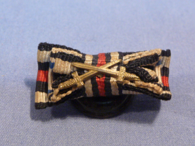 Original Pre-WWII German 3-Position Button Hole Ribbon, 1914 Iron Cross