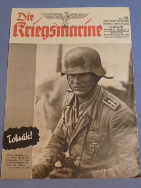 Original WWII German Die Kriegsmarine Magazine, August 1942
