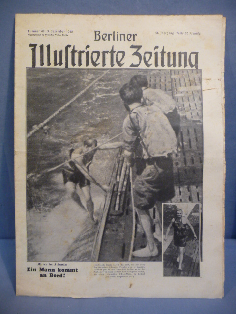 Original WWII German Berliner Illustrierter Zeitung Magazine, December 1942