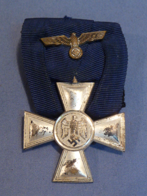 Original WWII German Heer (Army) 18-Year Long Service Medal, Parade Ribbon