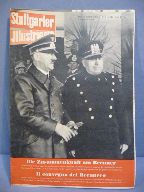 Original WWII German Stuttgarter Illustrierte Magazine, March 1940