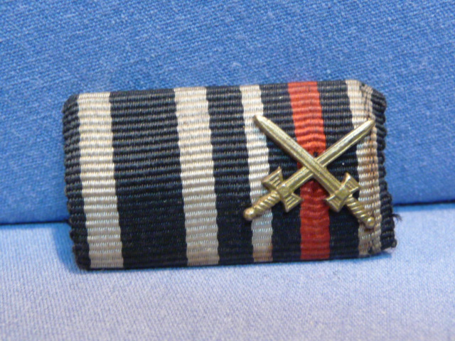 Original WWII German Two-Position Ribbon Bar, 1914 Iron Cross