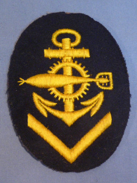Original WWII German Kriegsmarine (Navy) Torpedo Mechanic NCO's Career Sleeve Insignia