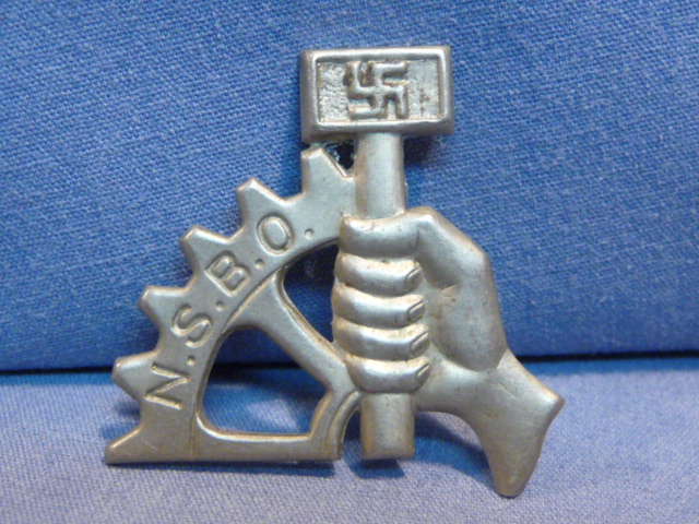 Original Nazi Era German NSBO Visor Cap Insignia