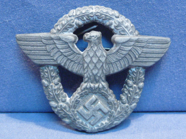Original Nazi Era German Police Visor Cap Eagle