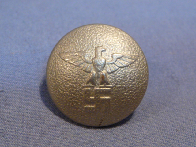 Original Nazi Era German NSDAP SILVER Tunic Button, 21mm RZM Marked