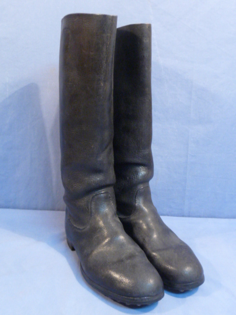 Original WWII German Pre/Early War Soldier's Jackboots, LARGE SIZE Pair!