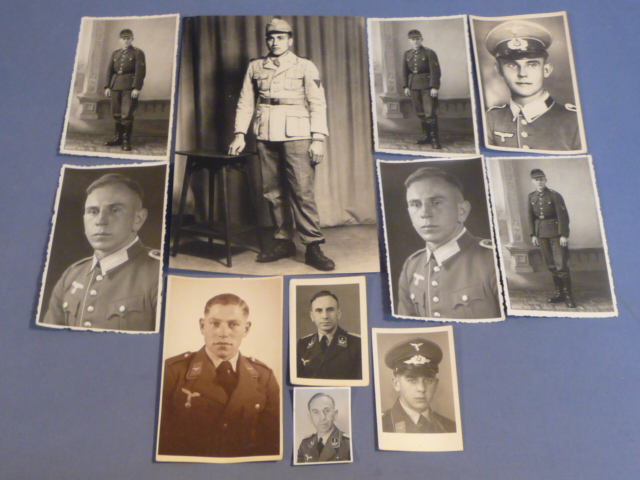 Original WWII German Studio Portrait Photographs Lot, 11 TOTAL!