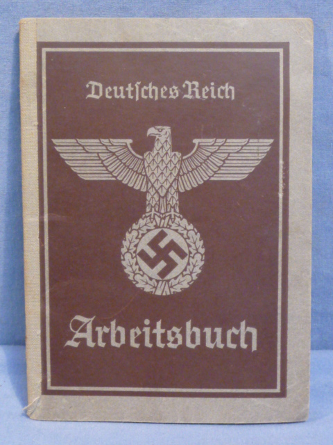 Original Nazi Era German Arbeitsbuch, 2nd Type