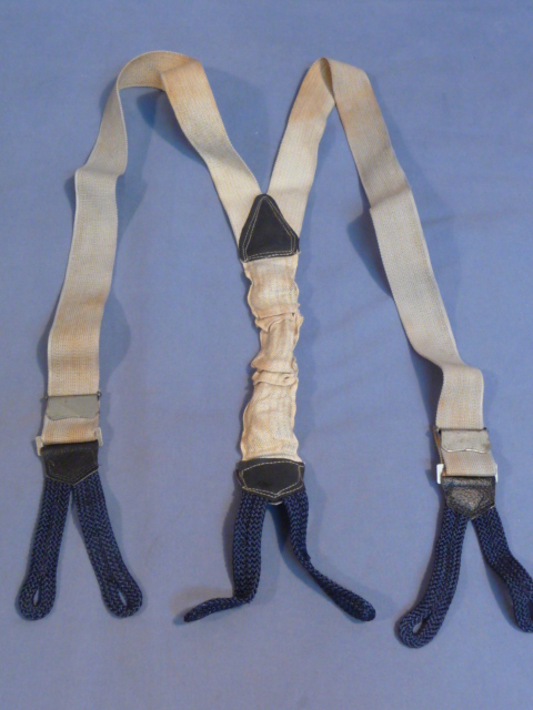Original WWII Era German Trouser Suspenders, Used